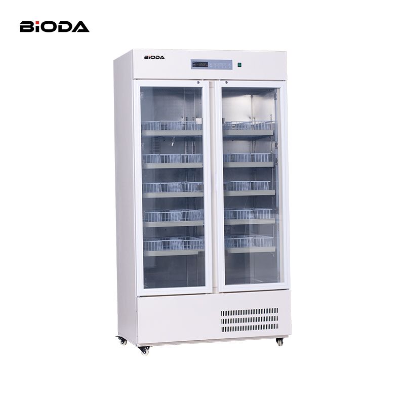 Two Doors 4°C Refrigerators Designed For Blood Banks And Hospitals